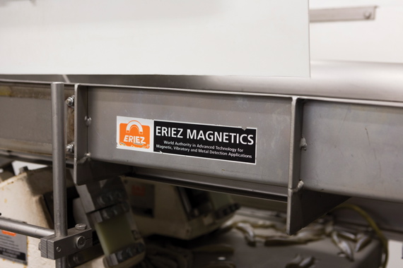 A heavy-duty vibratory conveyor from Eriez Magnetics is one of the key pieces of processing equipment employed at the Great Lakes Food plant’s pack room in Chatham.