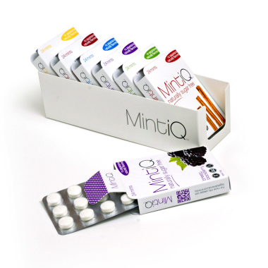 SoOPak specializes in high quality short-run packaging such as this marketing display for MintiQ, an exciting new brand of delicious and refreshing naturally sugar free mints.