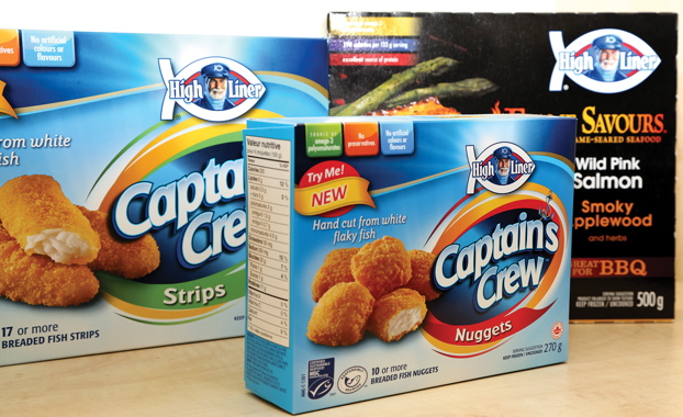Packed in litho-printed paperboard cartons produced by Graphic Packaging in Montreal, the new Captain Crew strips and nuggets clearly aim at the young-age demographics.