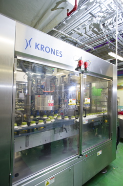 A Krones Canmatic rotary filler used to package round jars of Hellmann’s mayo.