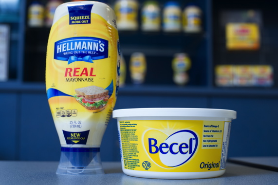 Both produced at Rexdale, Hellmann’s mayo and Becel margarine are Number One topselling brands in their respective product categories in the Canadian market.