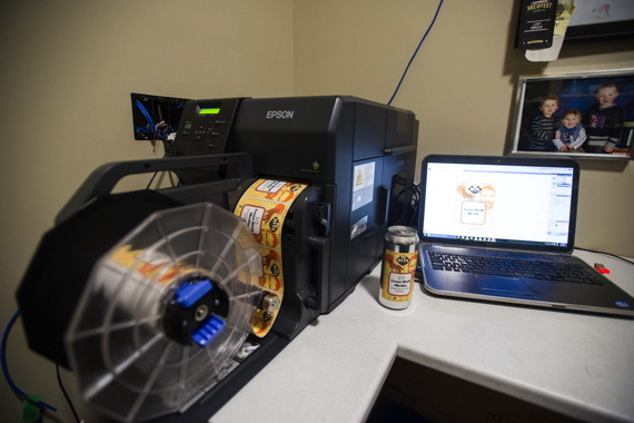 Purchased via DuraFast Label Company, Nita Beer uses the Epson TM-C7500G label printer to print high-quality short-run labels for its canned beers.