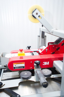 The speed and accuracy of the 3M-Matic adhesive tape case-sealing system, manufactured by 3M Company, helps John O’s Foods avoid unnecessary end-of-line bottlenecks.