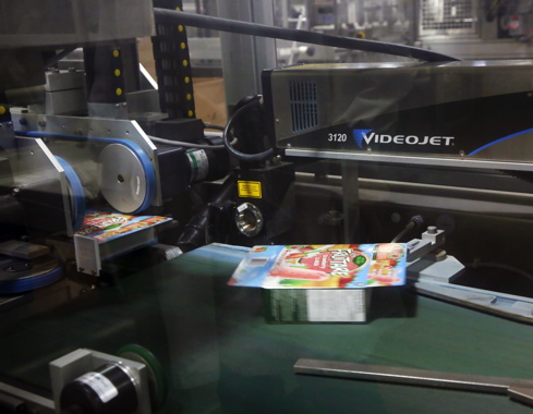 Videojet laser coders are used by Unilever at its Simcoe facility to apply best-before data on primary packages, such as the box of Fruttare frozen fruit bars.