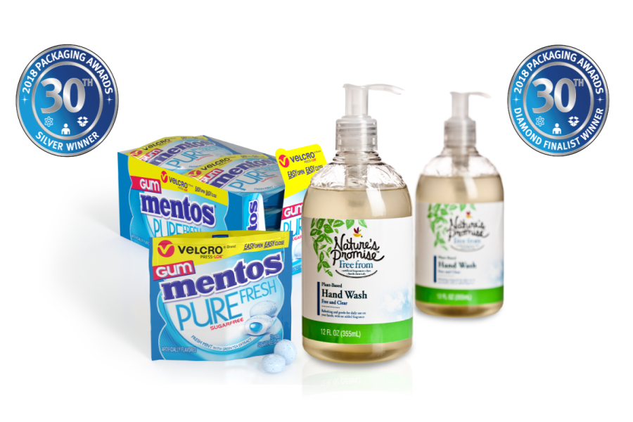 Amcor gets double honors for packaging for Nature's Promise and Mentos